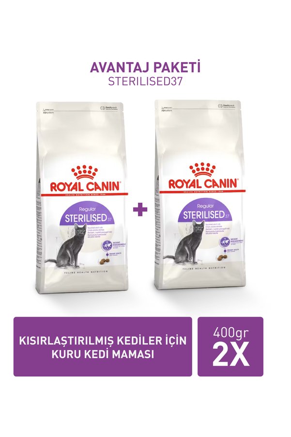 Royal Canin Sterilised37 Kısırlaştırılmış Kediler Için Kuru Kedi Maması 400g 2x adet