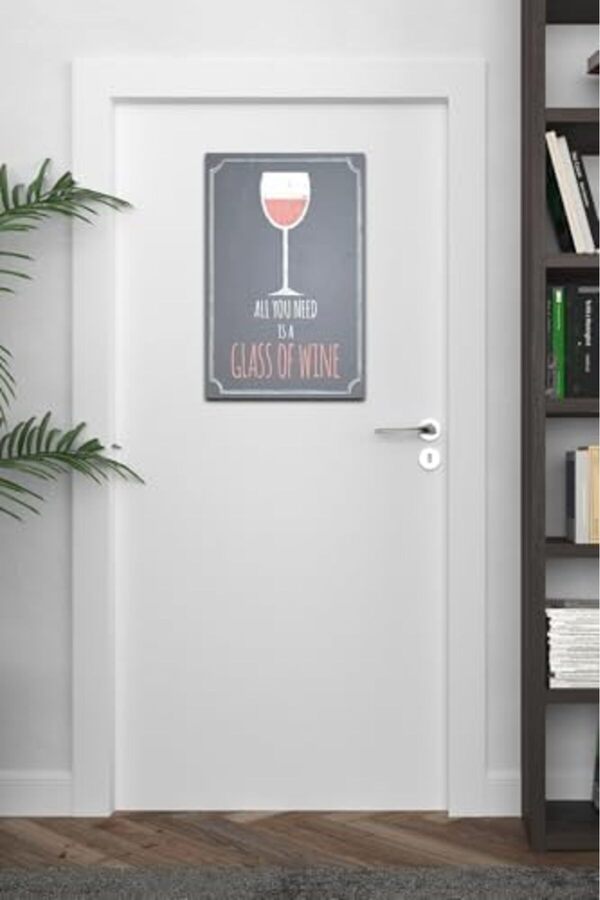 Kuşe Kağıt Duvar Posteri̇ All You Is A Glass Of Wi̇ne Retro