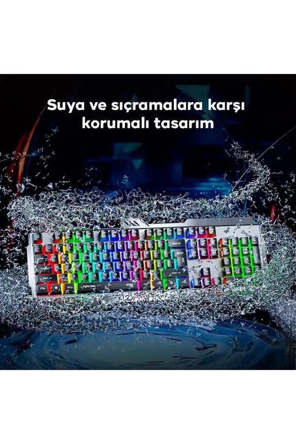 Ezere Inphic K2 Usb Kablolu Oyun Klavyesi 104-Key Sessiz Oyun Klavyesi Bilgisayar Laptop İ - Karbul9477-1