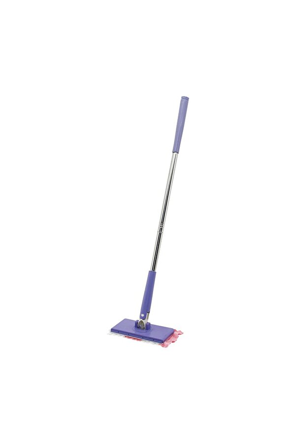 Go İthalat Otomati̇k Bez Deği̇şti̇ren Mop Sap Çek=Bez Bırak - Sap İt=Bez Tut 360° Başlık=8X16Cm - Sap 68Cm (4989)
