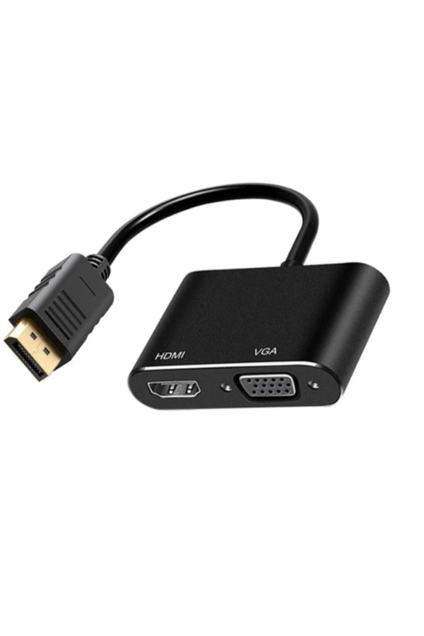 Zr723 Dp To Hdmı+Vga Çevi̇ri̇ci̇