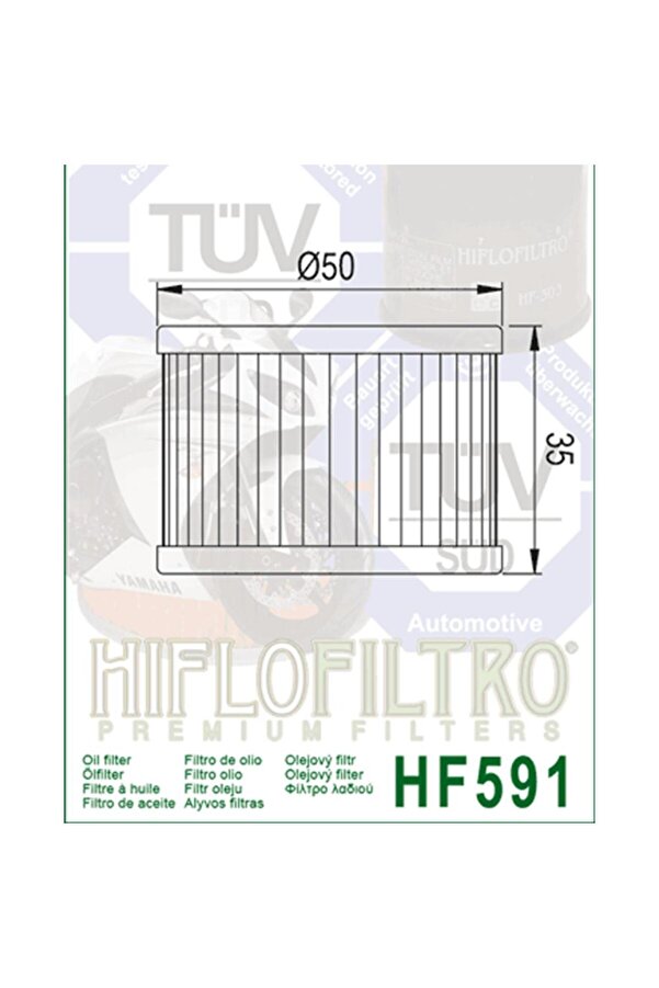 Hi̇flo Benelli̇ Tnt125 (Euro4/5) , Bn 125 (Euro4/5) Yağ Fi̇ltresi̇ Hf591