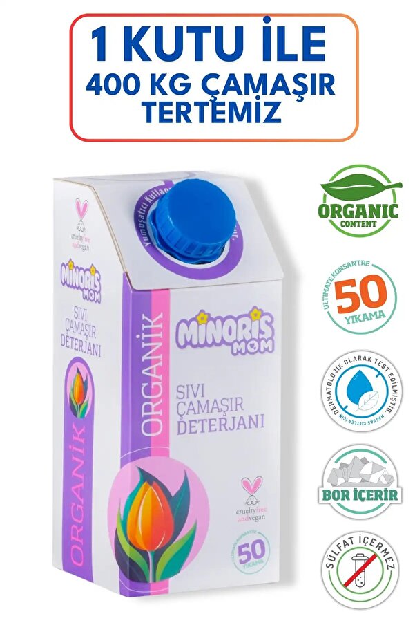 Mom Organi̇k Sıvı Çamaşır Deterjanı 1 Lt 50 Yıkama