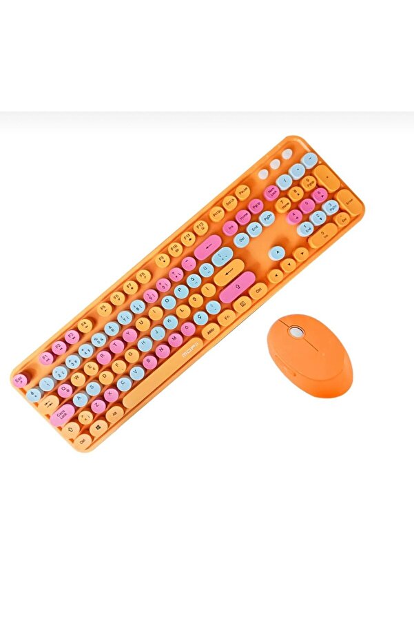 Tr Mofi̇i̇ Sweet Turuncu Klavye Mause Set