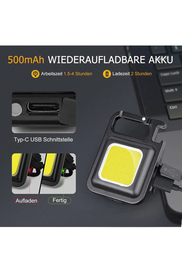 Go İthalat Anahtarlıklı Fener Fener Cob Led (4457)