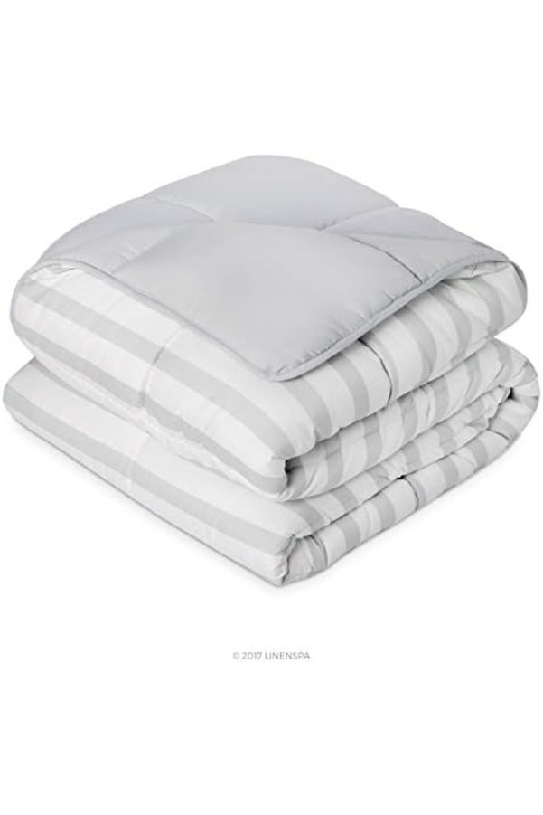 Aclyashop (Cali̇forni̇a, Grey/ Stri̇pe) - Alternati̇ve Qui̇lted Wi̇th Corner Duvet Tabs - Cal Si̇ze 105854