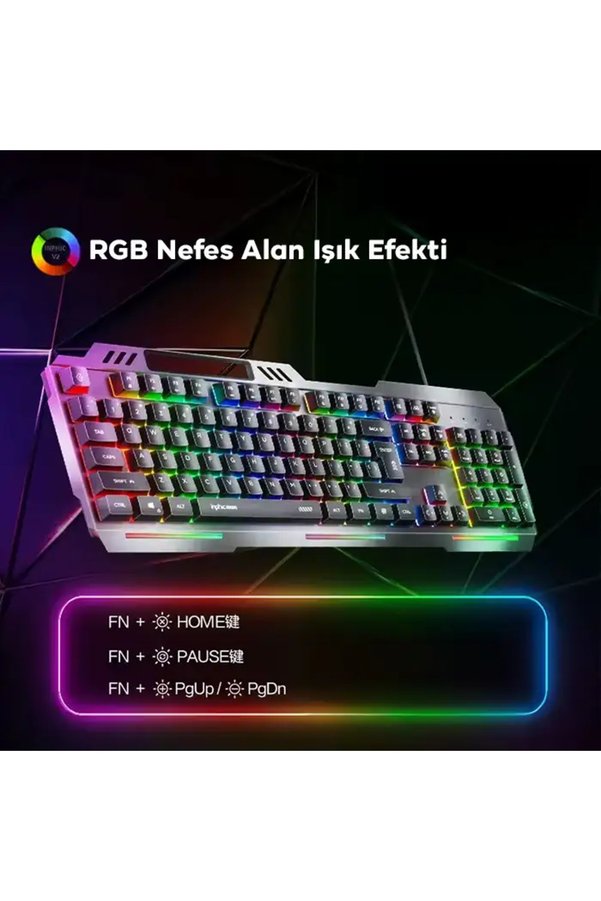 Ezere Inphic K2 Usb Kablolu Oyun Klavyesi 104-Key Sessiz Oyun Klavyesi Bilgisayar Laptop İ - Karbul9477-1