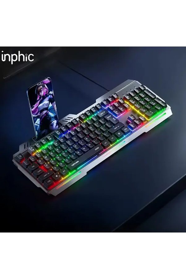 Ezere Inphic K2 Usb Kablolu Oyun Klavyesi 104-Key Sessiz Oyun Klavyesi Bilgisayar Laptop İ - Karbul9477-1