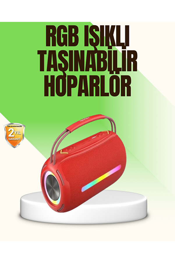 Rgb Led Işıklı 20W Taşınabi̇li̇r Bluetooth Hoparlör Ipx6 Suya Dayanıklı