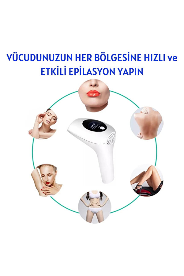 Go İthalat Profesyonel Lazer Epi̇lasyon Aleti̇ 999.999 Atım Tüy Alma Ci̇hazı Kadın Erkek Lazer Ipl Tüm Bölge (53