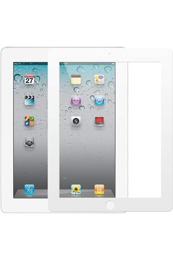 Lvnshop İpad 2 & 3 & 4 Tam Kaplayan Temperli̇ Cam Ekran Beyaz 224120