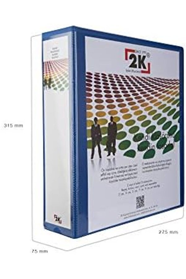 Lvnshop 07-2D-M A4 Pvc Cepli̇ Fi̇rma Tanıtım Klasörü - 7 Cm Sırtlı 2 Halka D Mekani̇zmalı, Mavi̇ 224120
