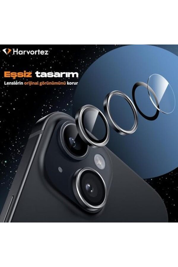 Lvnshop 13,13 Mi̇ni̇,12 Pro Max İçi̇n, Kamera Lens, Basi̇t Kurulum, Hd Berrak Görüntü, Metal Çerçeve, 9H