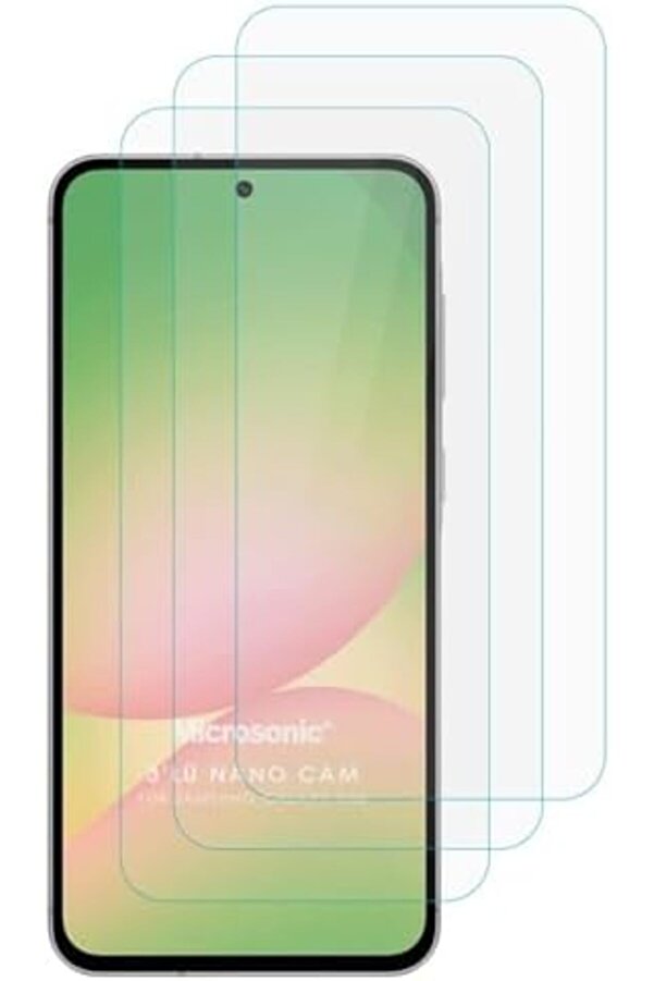 Lvnshop A36 Screen Protector Glass Cam Ekran (3`Lü Paket) [ A36 İle Uyumlu Ekran - Şeffaf] 224120