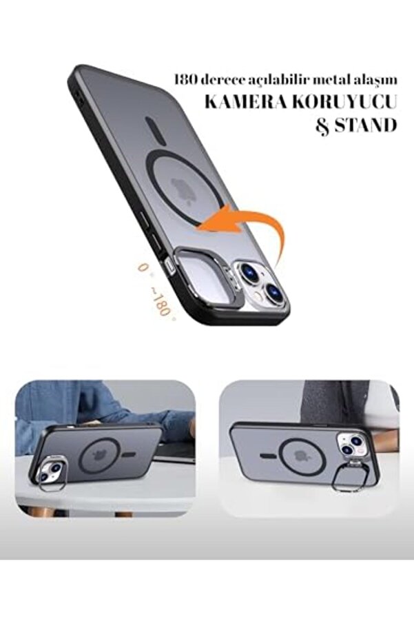 Lvnshop 13/14 Uyumlu Metal Lens Koruma Çerçevesi̇/ Güçlü Bağımsız Buton Hoparlör Koruma Mat Şeffaf Te