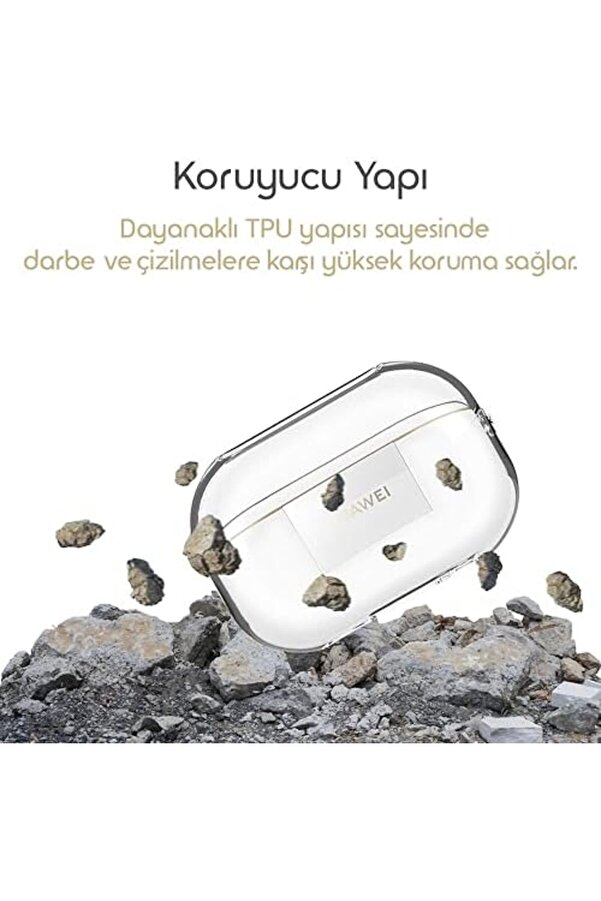 Lvnshop Pro 4 İçi̇n Şeffaf Kulaklık Kılıfı Darbeye Çi̇zi̇lmeye Ve Sararmaya Karşı Di̇rençli̇ Parmak İzi̇ T