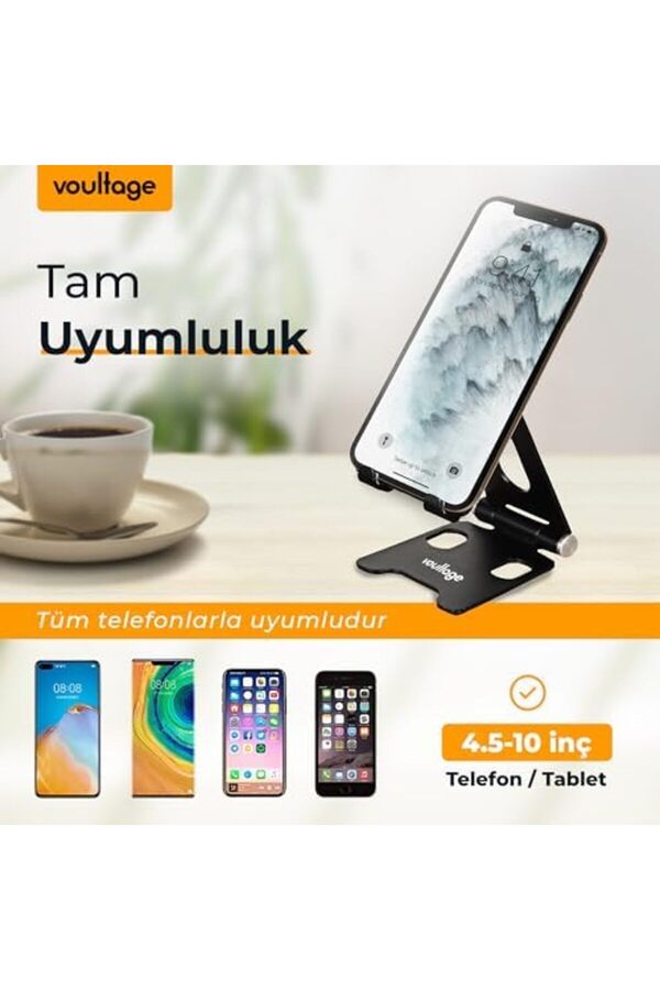 Modaflux Cep Telefonu Ayarlanabi̇li̇r Katlanabi̇li̇r Metal Cep Telefon Tutucu Phone 16 15 14 13 12 11 10