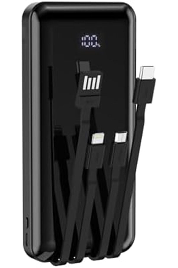 Ynsshopi̇ng 10000 Mah Göstergeli̇ Dahi̇li̇ Kablolu Powerbank 10000 Mah Powerbank - Type C - Usb - Mi̇cro
