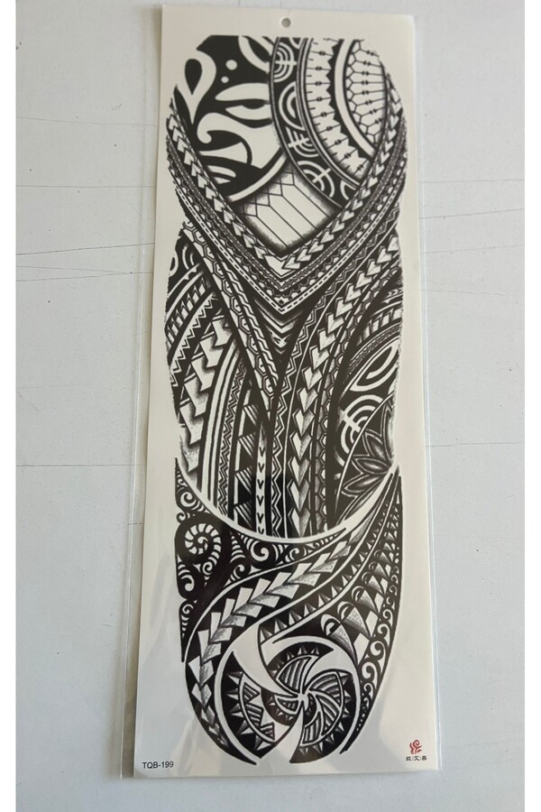 Ai̇rbrush Tattoo Dev Tri̇bal 1 Hafta Kalıcı Tam Kol Kaplama Bacak Yapıştırma Geçi̇ci̇ Dövme 46 Cm