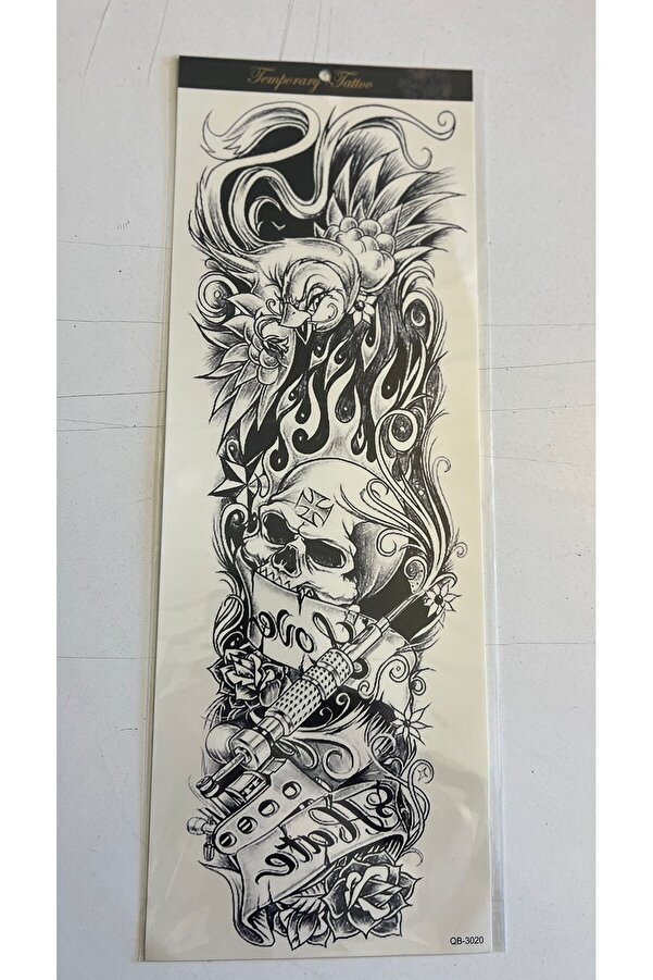 Ai̇rbrush Tattoo İskeletor 1 Hafta Kalıcı Tam Kol Kaplama Bacak Yapıştırma Geçi̇ci̇ Dövme 46 Cm