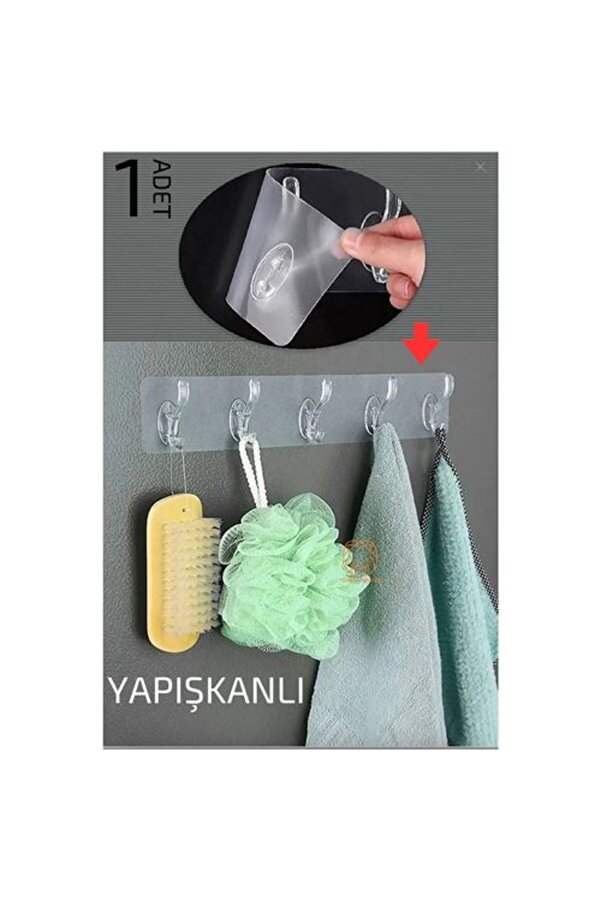 5 Pi̇nli̇ Yapışkanlı Askı Xenoty Desi̇gn
