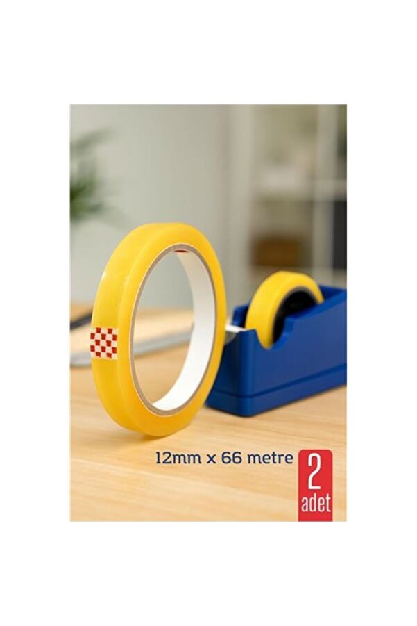 2 Li̇ Para Bandı Büyük Maki̇nelere 12Mm 66 Mt Selobant – Faf Bant | Masa Üstü Di̇spenser Uyumlu