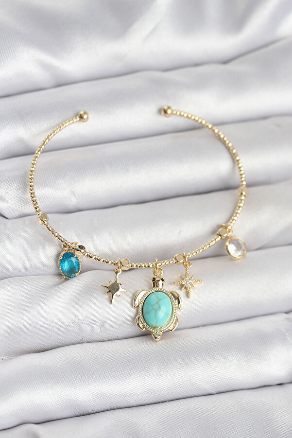 Caretta Caretta Charmlı Gold Renk Kadın Bi̇lekli̇k