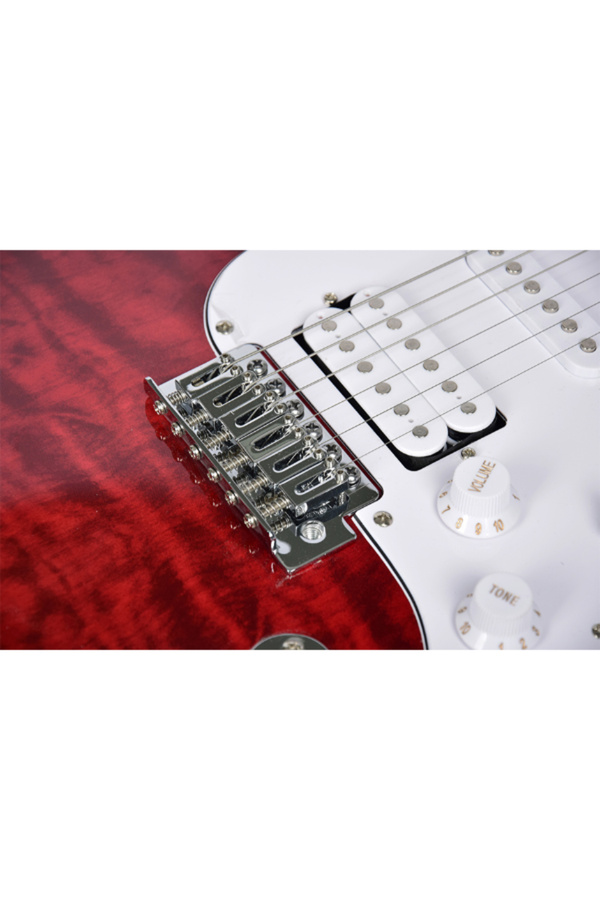 Kaysen KST-217 RD Elektro Gitar | ST Kasa HSS Manyetik