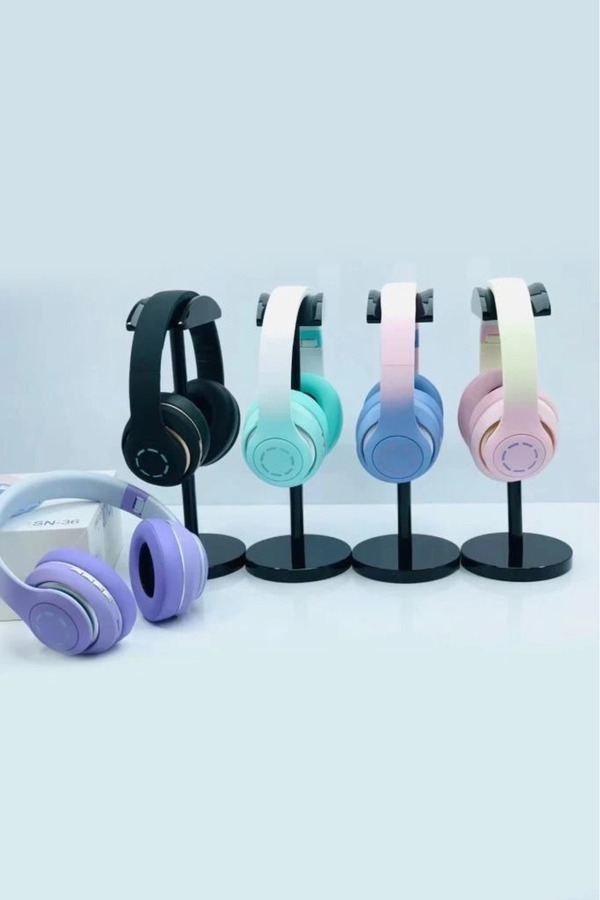 Sn-36 On-Ear Kafa Üstü Kablosuz Kulaklık Bluetooth 5.1 Blue