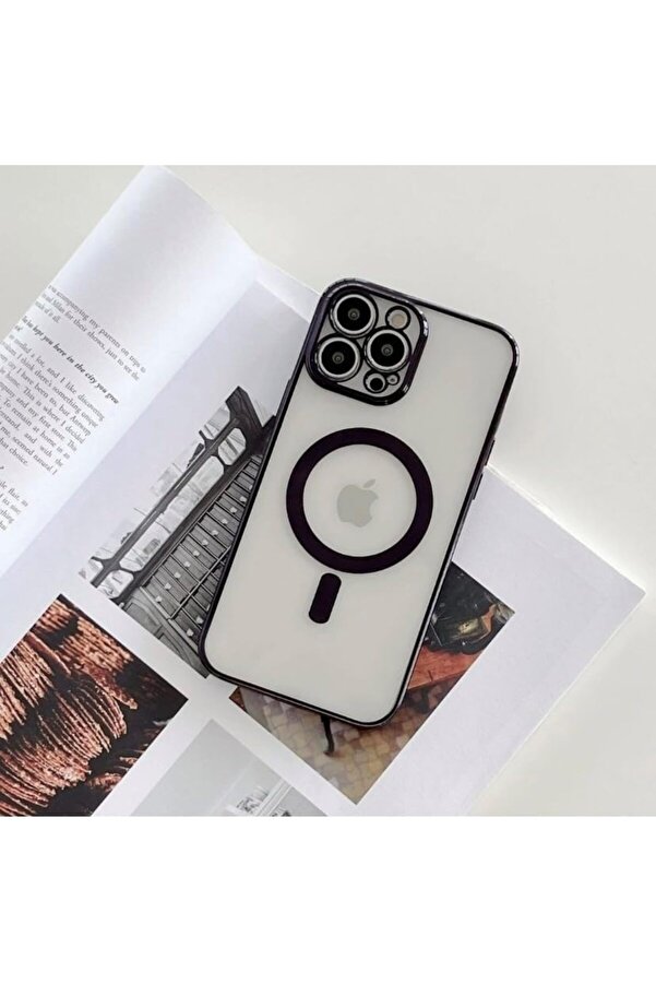Ynsshopi̇ng Aks 14 Pro Max İçi̇n Kablosuz Şarj İle Uyumlu, Kamera Lens Korumalı Kılıf Si̇yah Newtrrendi̇