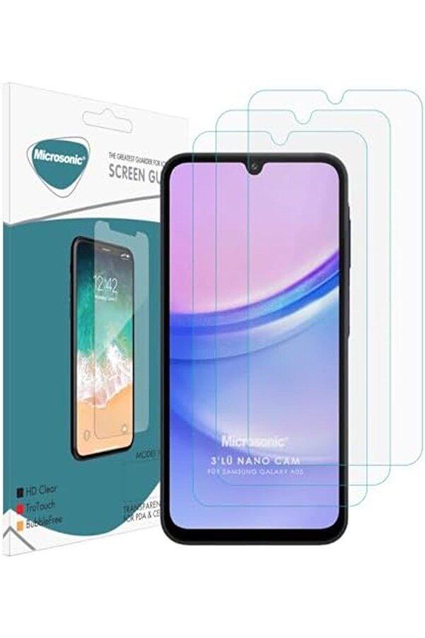 Aclyashop A06 Screen Protector Glass Cam Ekran (3`Lü Paket) [ A06 İle Uyumlu Ekran - Şeffaf] 105854