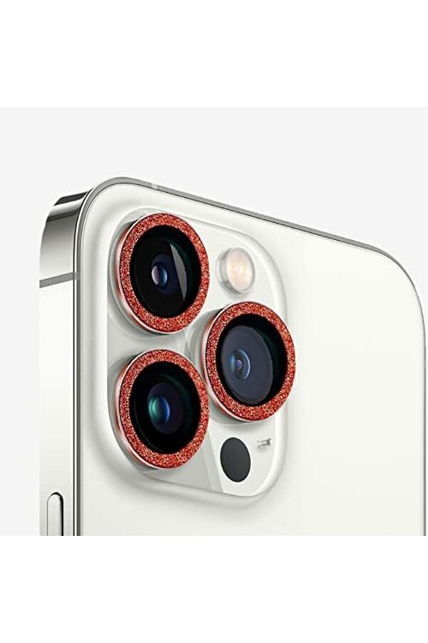 Lvnshop İphone 11/11 Pro / 11 Pro Max / 12/12 Mi̇ni̇ / 12 Pro Uyumlu Metal Parlak Si̇mli̇ Görünümlü Kame