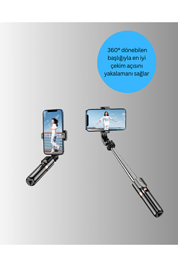Bluetooth Işıklı Uzaktan Kumandalı Selfi̇e Çubuğu – 130 Cm Yüksekli̇k