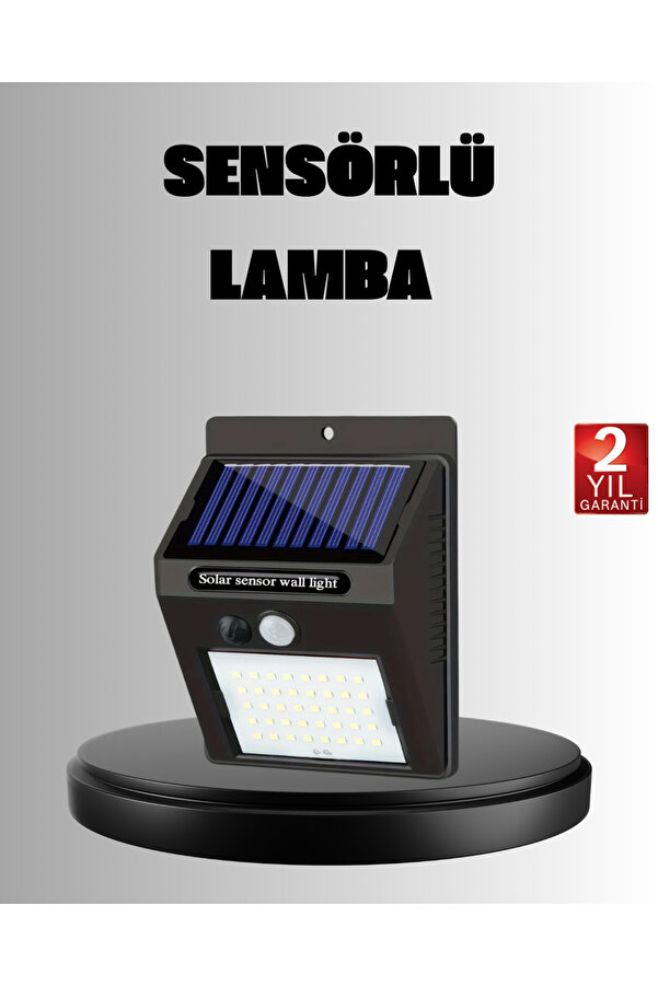 Solar Led Bahçe Aydınlatma – Hareket Sensörlü, Güneş Paneli̇yle Şarj Olan, Ip65 Dayanıklı