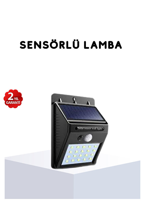 Solar Güneş Enerji̇li̇ Hareket Sensörlü 4 Taraflı Bahçe Lambası – Ip65 Su Geçi̇rmez, 100 Led