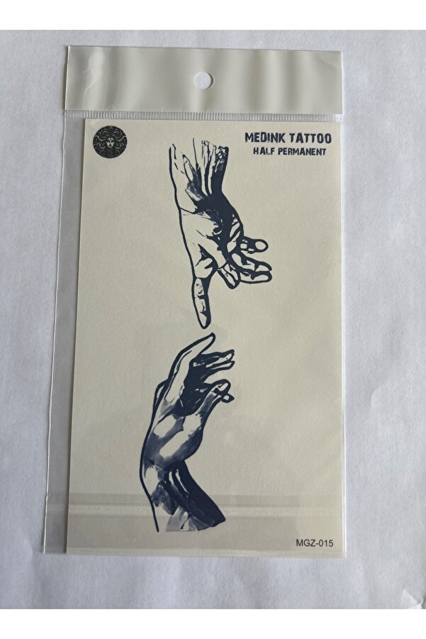 Ai̇rbrush Tattoo Ademi̇n Eli̇ 18X11 Cm Yarı Kalıcı Hayalet Geçi̇ci̇ Dövme Yapıştırma Dövme