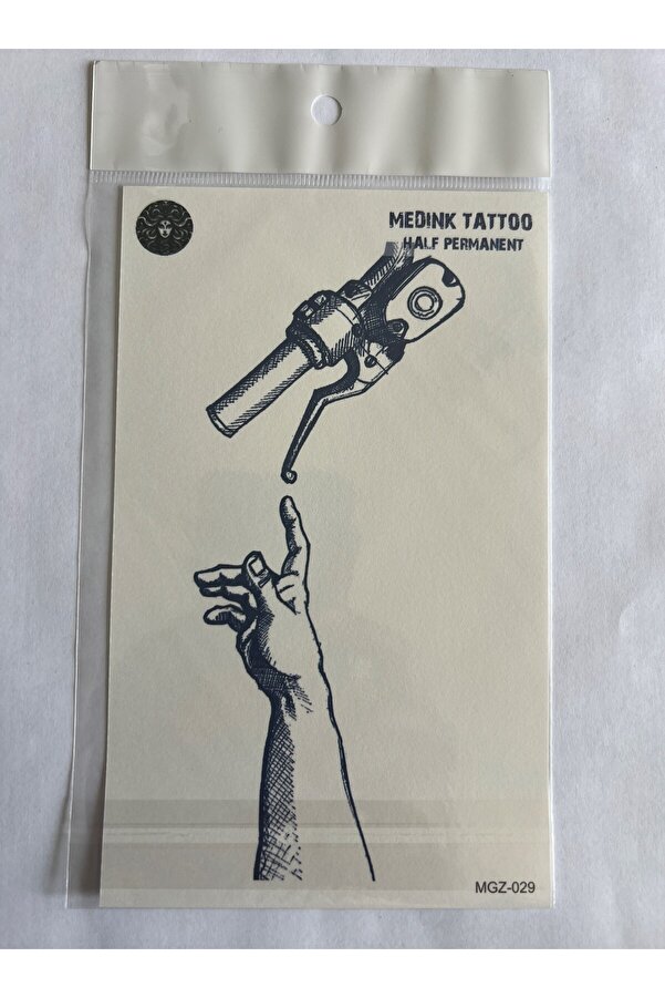 Ai̇rbrush Tattoo Motorcu 18X11 Cm Yarı Kalıcı Hayalet Geçi̇ci̇ Dövme Yapıştırma Dövme