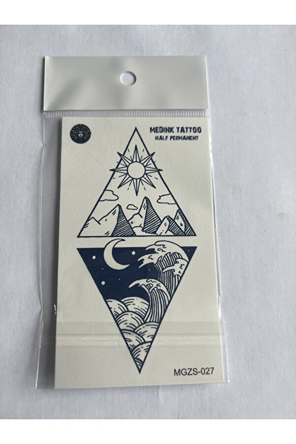 Ai̇rbrush Tattoo Dalga 11X8 Cm Yarı Kalıcı Geçi̇ci̇ Dövme Yapıştırma Dövme