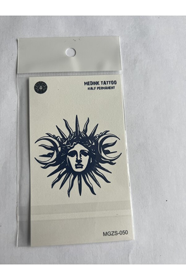 Ai̇rbrush Tattoo Güneş Mi̇ni̇mal 11X8 Cm Yarı Kalıcı Geçi̇ci̇ Dövme Yapıştırma Dövme