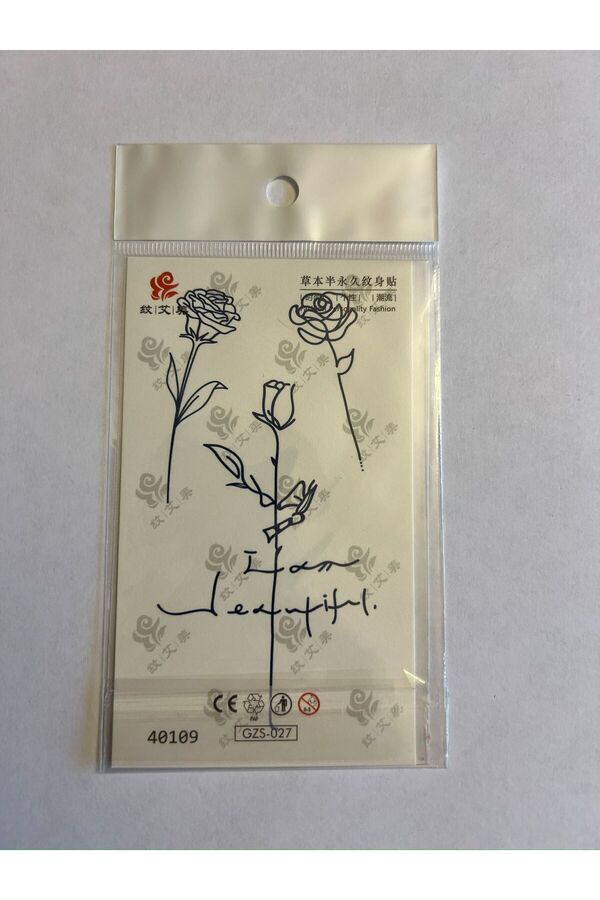 Ai̇rbrush Tattoo Çi̇çekler Mi̇ni̇mal Yarı Kalıcı Hayalet Geçi̇ci̇ Dövme Yapıştırma Dövme