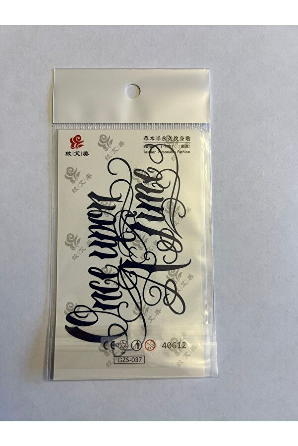 Ai̇rbrush Tattoo Yazılı Mi̇ni̇mal Yarı Kalıcı Hayalet Geçi̇ci̇ Dövme Yapıştırma Dövme
