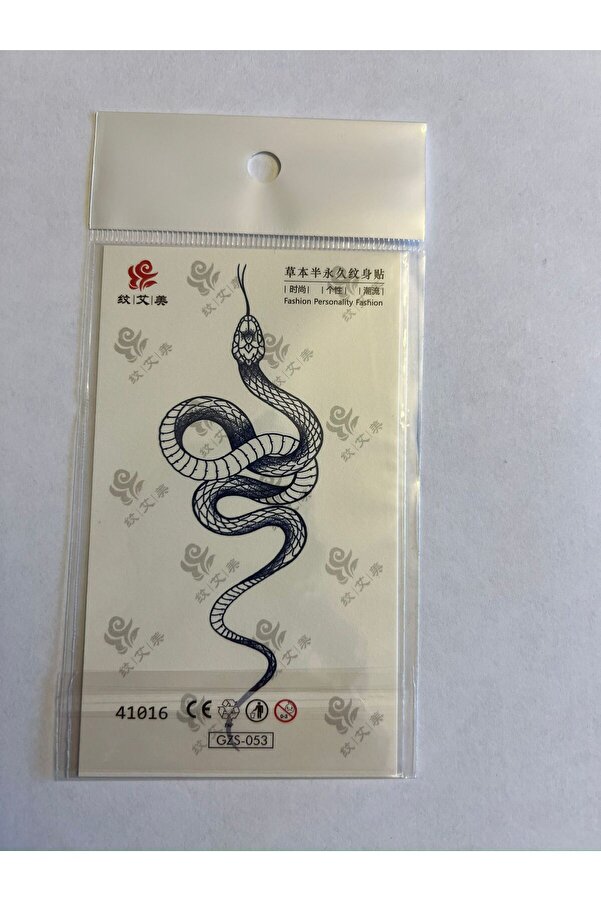 Ai̇rbrush Tattoo Yılan Mi̇ni̇mal Yarı Kalıcı Hayalet Geçi̇ci̇ Dövme Yapıştırma Dövme