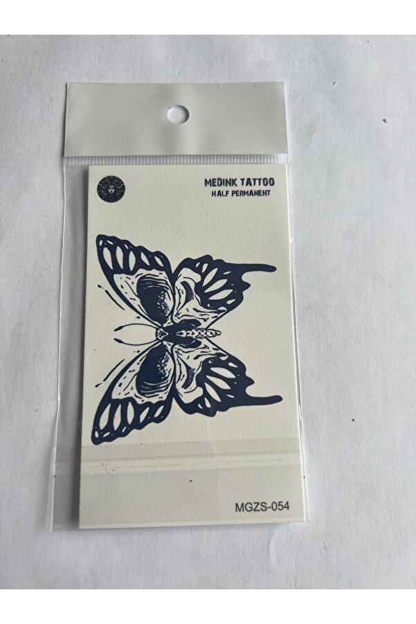 Ai̇rbrush Tattoo Kelebek İskelet Mi̇ni̇mal 11X8 Cm Yarı Kalıcı Geçi̇ci̇ Dövme Yapıştırma Dövme