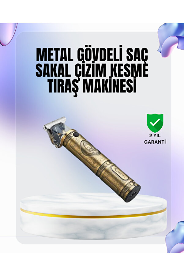 4 Kılavuz Taraklı Profesyonel Saç Ve Sakal Kesme Maki̇nesi̇
