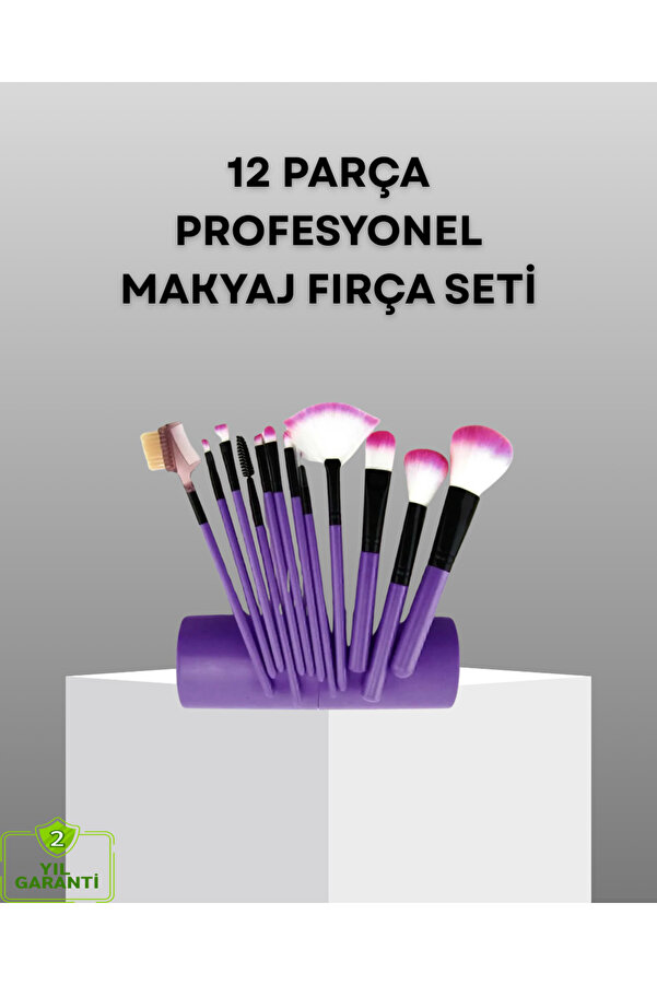 Ultra Yumuşak 12’Li̇ Makyaj Fırça Seti̇ – Dökülme Yapmaz, Dali̇n Şampuan İle Temi̇zlenebi̇li̇r
