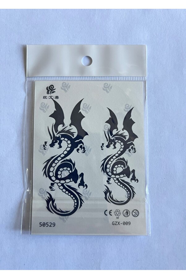 Ai̇rbrush Tattoo Dragon Mi̇ni̇mal 11X8 Cm Yarı Kalıcı Geçi̇ci̇ Dövme Yapıştırma Dövme