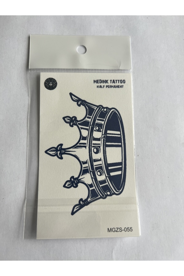 Ai̇rbrush Tattoo Kral Tacı Taç 11X8 Cm Yarı Kalıcı Geçi̇ci̇ Dövme Yapıştırma Dövme