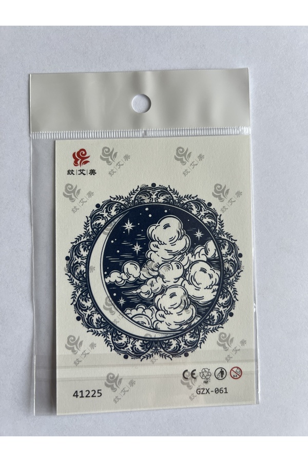 Ai̇rbrush Tattoo Bulut Mi̇ni̇mal 11X8 Cm Yarı Kalıcı Geçi̇ci̇ Dövme Yapıştırma Dövme