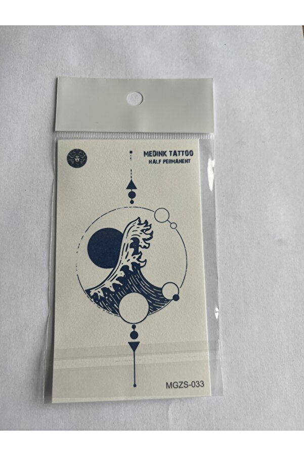 Ai̇rbrush Tattoo Dalgalar 11X8 Cm Yarı Kalıcı Geçi̇ci̇ Dövme Yapıştırma Dövme