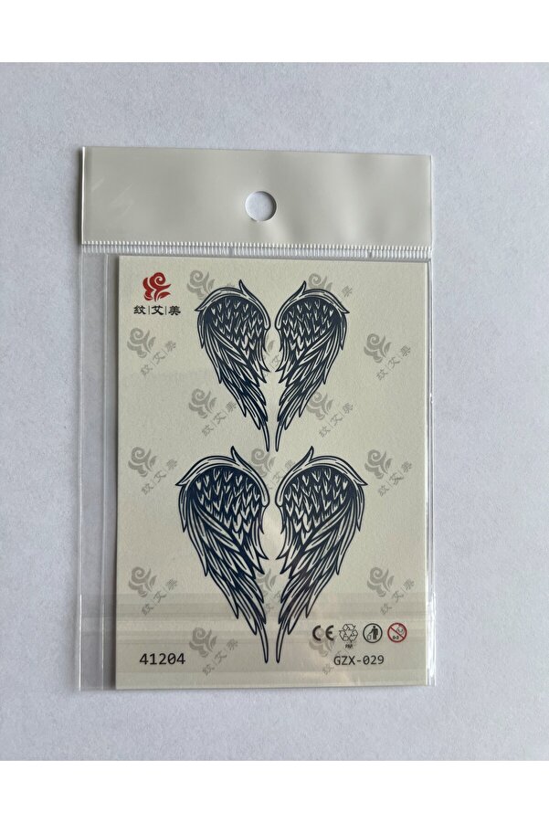 Ai̇rbrush Tattoo Kanat Mi̇ni̇mal 11X8 Cm Yarı Kalıcı Geçi̇ci̇ Dövme Yapıştırma Dövme